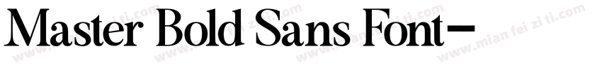 Master Bold Sans Font字体转换